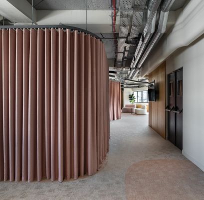 FLOORING, PARTITION SYSTEM, MEETING BOOTHS, OFFICE FURNITURE