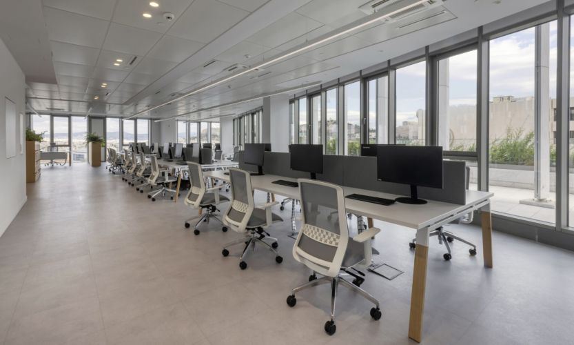 FLOORING, PARTITION SYSTEM, OFFICE FURNITURE