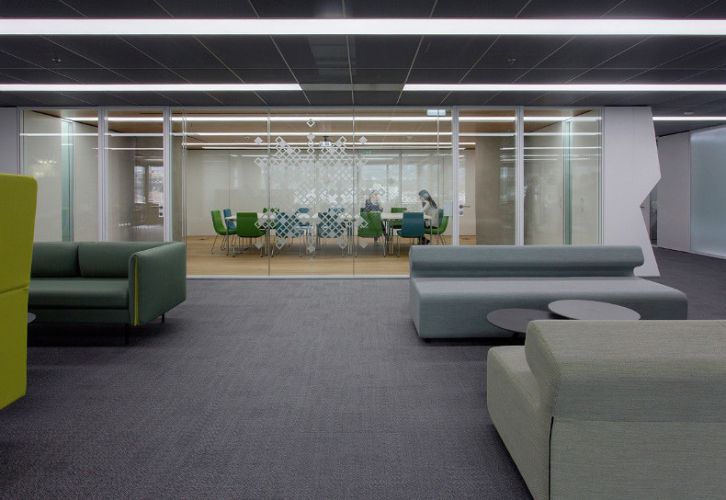 FLOORING, PARTITION SYSTEM, OFFICE FURNITURE, SEATING