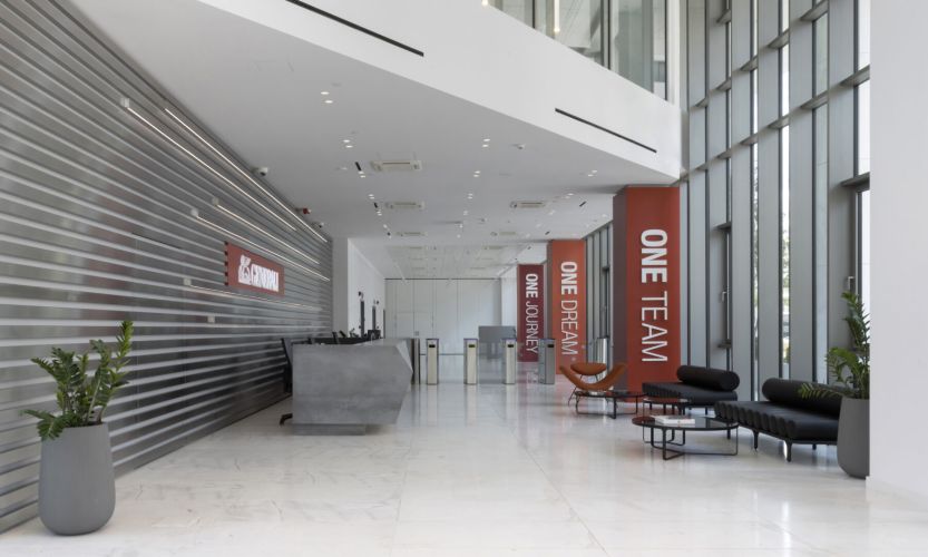 FLOORING, PARTITION SYSTEM, OFFICE FURNITURE