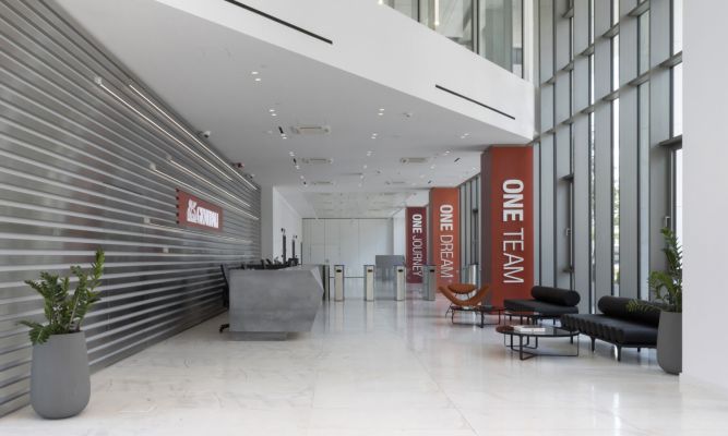 FLOORING, PARTITION SYSTEM, OFFICE FURNITURE